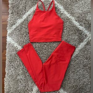 Women's Red Activewear Set